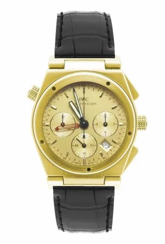 IWC Ingenieur Mecaquartz Chronograph Alarm Yellow Gold / Champagne / Strap IW3815-08 (IW381508)